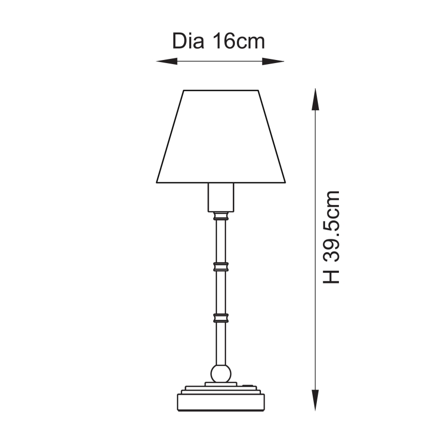 Endon 114796 - LED Aptumšojama, lādējama galda lampa BURLEY LED/1,5W/5V 3600 mAh misiņš/zila