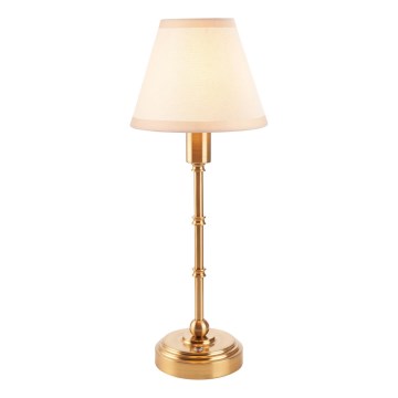 Endon 114811 - LED Regulējama uzlādējamā galda lampa BURLEY LED/1,5W/5V 3600 mAh misiņš/balta