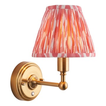 Endon 114817 - LED Aptumšojama uzlādējams sienas lampa BURLEY LED/1,5W/5V misiņš/rozā