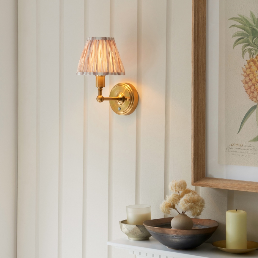 Endon 114831 - LED Aptumšojama uzlādējams sienas lampa BURLEY LED/1,5W/5V misiņš/bēša