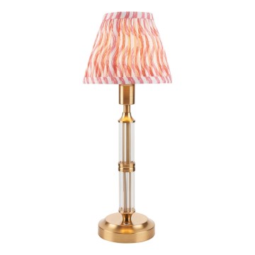 Endon 114842 - LED Aptumšojama, lādējama galda lampa MORTON LED/1,5W/5V 3600 mAh misiņš/rozā