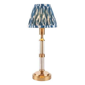 Endon 114846 - LED Aptumšojama, lādējama galda lampa MORTON LED/1,5W/5V 3600 mAh misiņš/zila