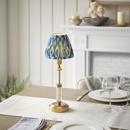Endon 114846 - LED Aptumšojama, lādējama galda lampa MORTON LED/1,5W/5V 3600 mAh misiņš/zila