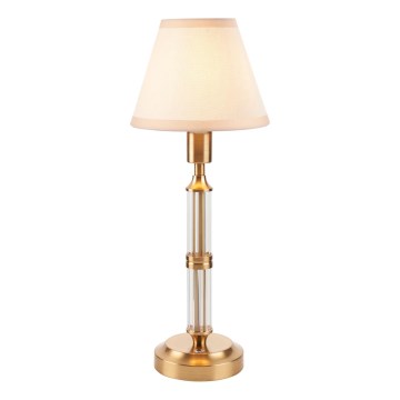 Endon 114849 - LED Aptumšojama, lādējama galda lampa MORTON LED/1,5W/5V 3600 mAh misiņš/bēša