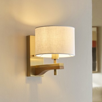 Endon 116995 - Sienas lampa HEATHCLIFF 1xE14/7W/230V misiņš/osis