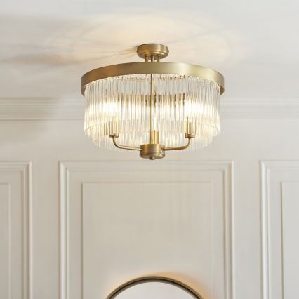 Endon 119109 - CLERMONT virsmas montējamā griestu lampa 3xE14/6W/230V, misiņš