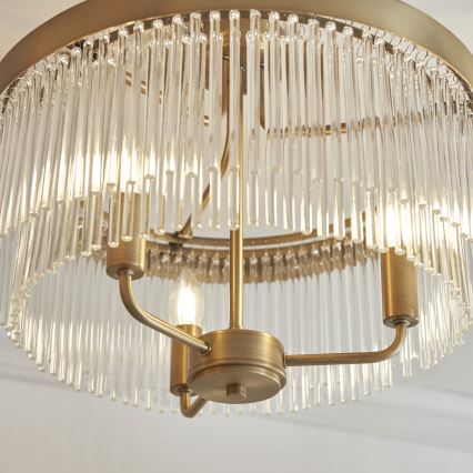 Endon 119109 - CLERMONT virsmas montējamā griestu lampa 3xE14/6W/230V, misiņš