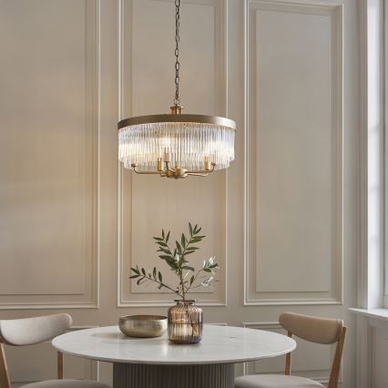 Endon 119110 - Lustra ar ķēdi CLERMONT 5xE14/6W/230V misiņš