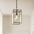 Endon 119141 - Lustra uz ķēdes HAMMOND, 1xE27/10W/230V, 21,5x21,5 cm, misiņš