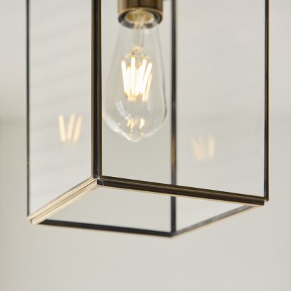 Endon 119142 - HAMMOND lustra ar ķēdi 1xE27/10W/230V 17x17 cm misiņš