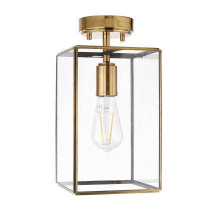Endon 119143 - HAMMOND uz virsmas montējama griestu lampa 1xE27/10W/230V misiņš