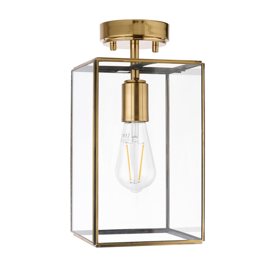 Endon 119143 - HAMMOND uz virsmas montējama griestu lampa 1xE27/10W/230V misiņš