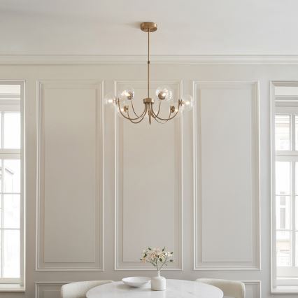 Endon 119224 - Lustra uz stieples HAGUE 7xG9/5W/230V misiņš