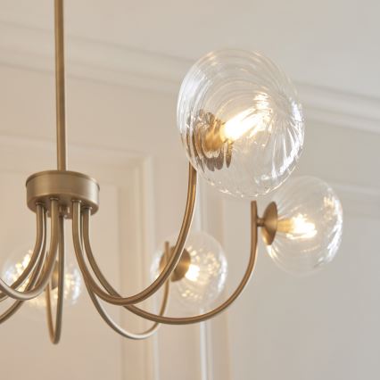 Endon 119224 - Lustra uz stieples HAGUE 7xG9/5W/230V misiņš