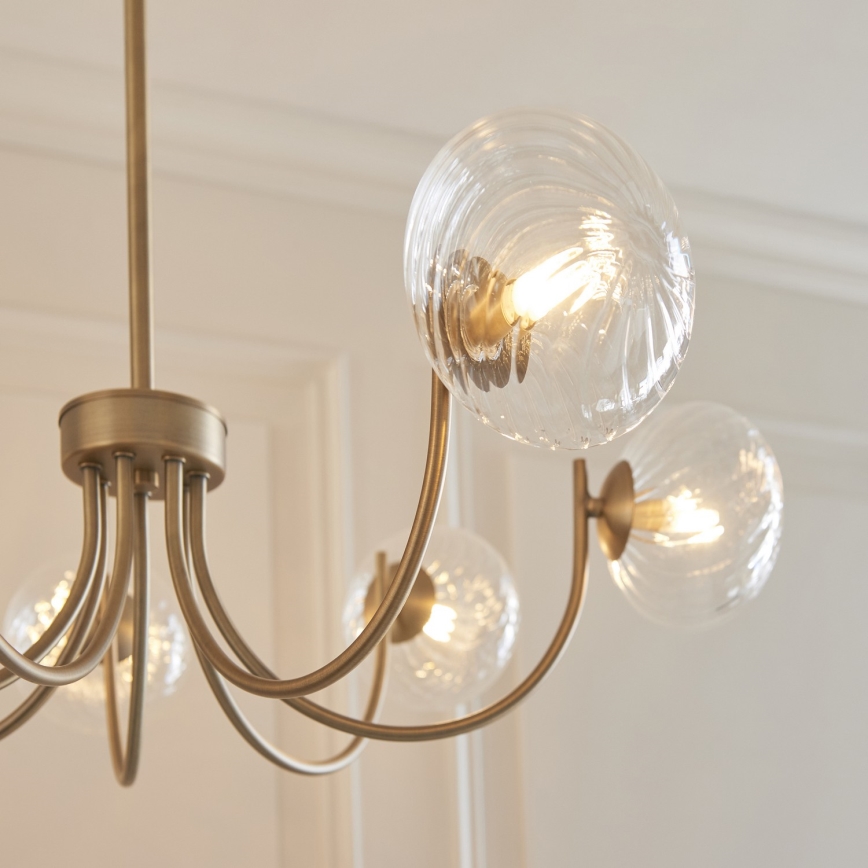 Endon 119224 - Lustra uz stieples HAGUE 7xG9/5W/230V misiņš