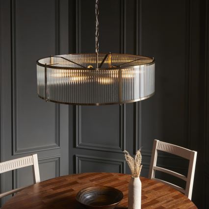 Endon 119455 - Lustra uz ķēdes RIDGETON 8xE14/7W/230V matēts hroms