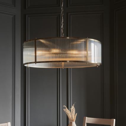 Endon 119455 - Lustra uz ķēdes RIDGETON 8xE14/7W/230V matēts hroms