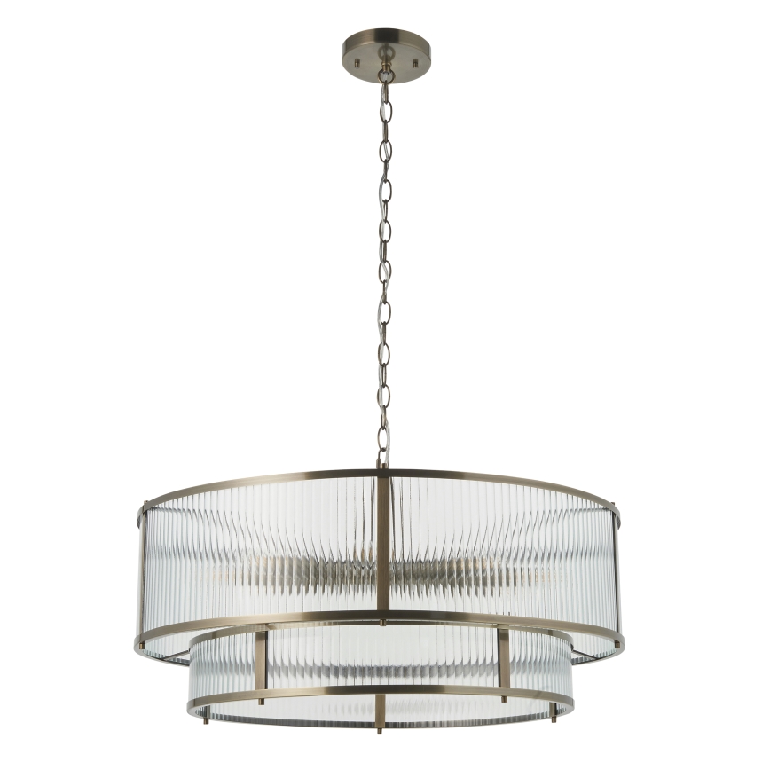 Endon 119456 - Lustra uz ķēdes RIDGETON 8xE14/7W/230V matēts hroms