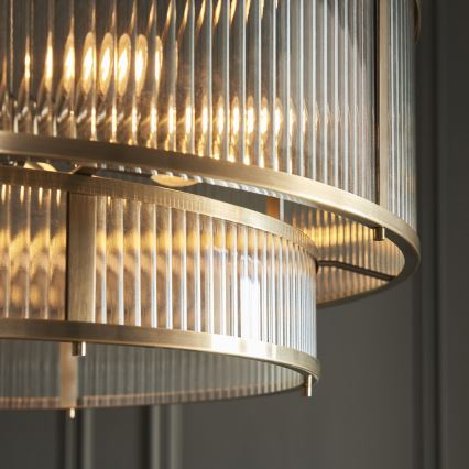 Endon 119456 - Lustra uz ķēdes RIDGETON 8xE14/7W/230V matēts hroms