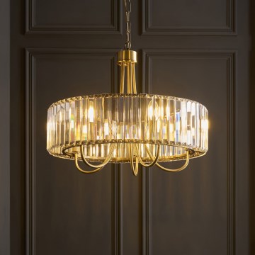 Endon 119610 - Karājoša lustra ar ķēdi VISCONTI 5xE14/6W/230V misiņš
