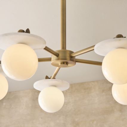 Endon 120037 - Lustra uz stieņa CERCHIO 5xG9/5W/230V misiņš