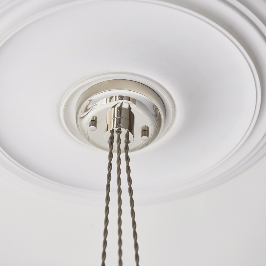 Endon 120644 - Pakaramais gaismeklis uz troses 3xE27/10W/230V spīdīgs hroms