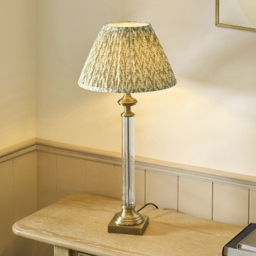 Endon 122515 - Galda lampa AVEBURY 1xE27/10W/230V misiņš/zaļa