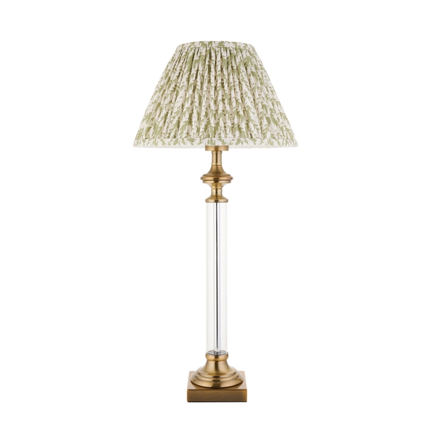Endon 122515 - Galda lampa AVEBURY 1xE27/10W/230V misiņš/zaļa