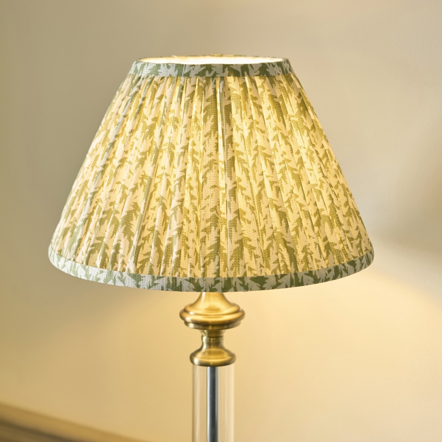 Endon 122515 - Galda lampa AVEBURY 1xE27/10W/230V misiņš/zaļa