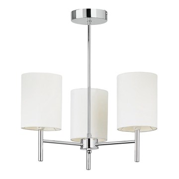 Endon 56642 - Lustra ar stieni BRIO 3xE14/40W/230V spīdīgi hromēts/balta