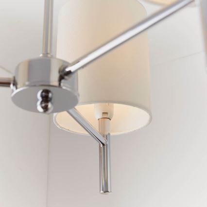 Endon 56642 - Lustra ar stieni BRIO 3xE14/40W/230V spīdīgi hromēts/balta