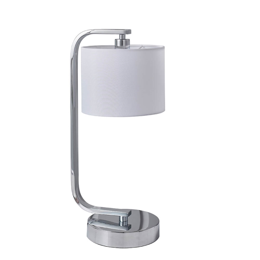 Endon 57917 - Galda lampa ar regulējamu spilgtumu CANNING 1xE14/40W/230V spīdīgs hroms/balts