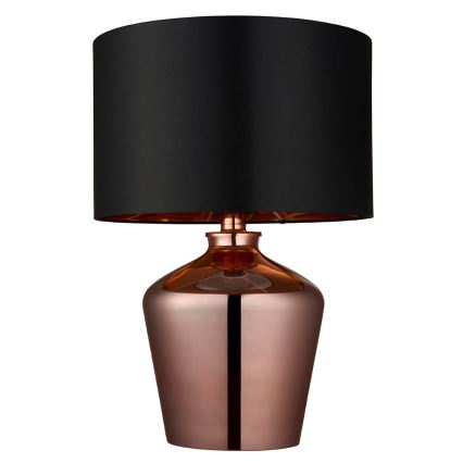 Endon 61149 - Galda lampa WALDORF 1xE27/10W/230V varš/melna