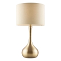 Endon 61191 - Aptumšojama galda lampa PICCADILLY 1xE14/40W/230V misiņš/bēša