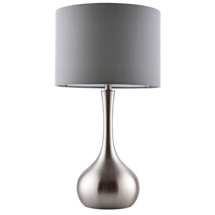 Endon 61192 - Regulējama galda lampa PICCADILLY 1xE14/40W/230V matēts hroms/pelēka
