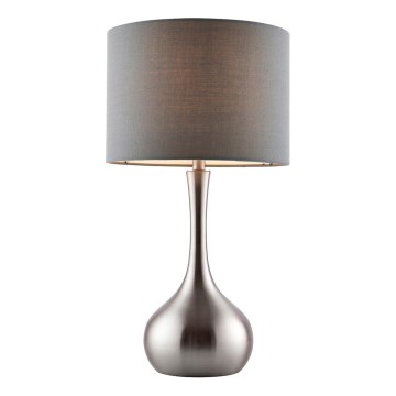 Endon 61192 - Regulējama galda lampa PICCADILLY 1xE14/40W/230V matēts hroms/pelēka