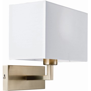 Endon 61604 - Sienas lampa PICCOLO 1xE27/10W/230V balta/matēts hroms
