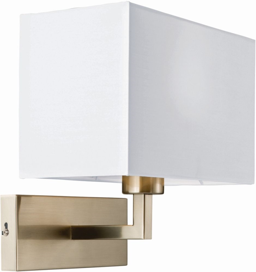 Endon 61604 - Sienas lampa PICCOLO 1xE27/10W/230V balta/matēts hroms