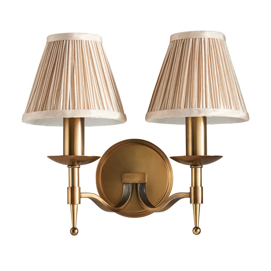 Endon 63654 - Sienas lampa STANFORD 2xE14/40W/230V misiņa/bēša