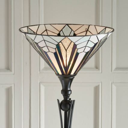 Endon 63933 - Grīdas lampa Tiffany ASTORIA 1xE27/60W/230V Ø 40 cm
