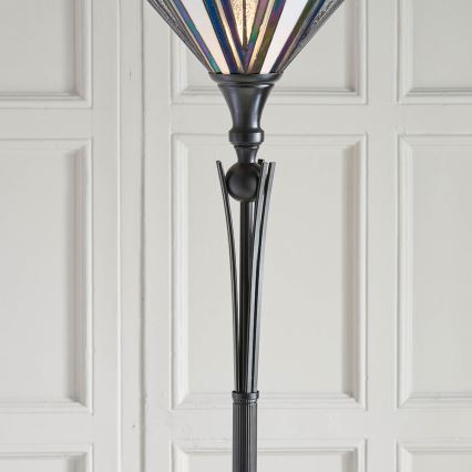 Endon 63933 - Grīdas lampa Tiffany ASTORIA 1xE27/60W/230V Ø 40 cm