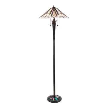 Endon 63934 - Grīdas lampa Tiffany ASTORIA 2xE27/60W/230V Ø 48 cm