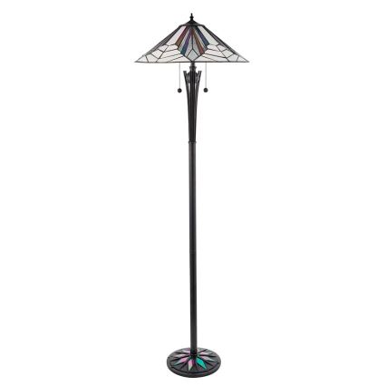 Endon 63934 - Grīdas lampa Tiffany ASTORIA 2xE27/60W/230V Ø 48 cm