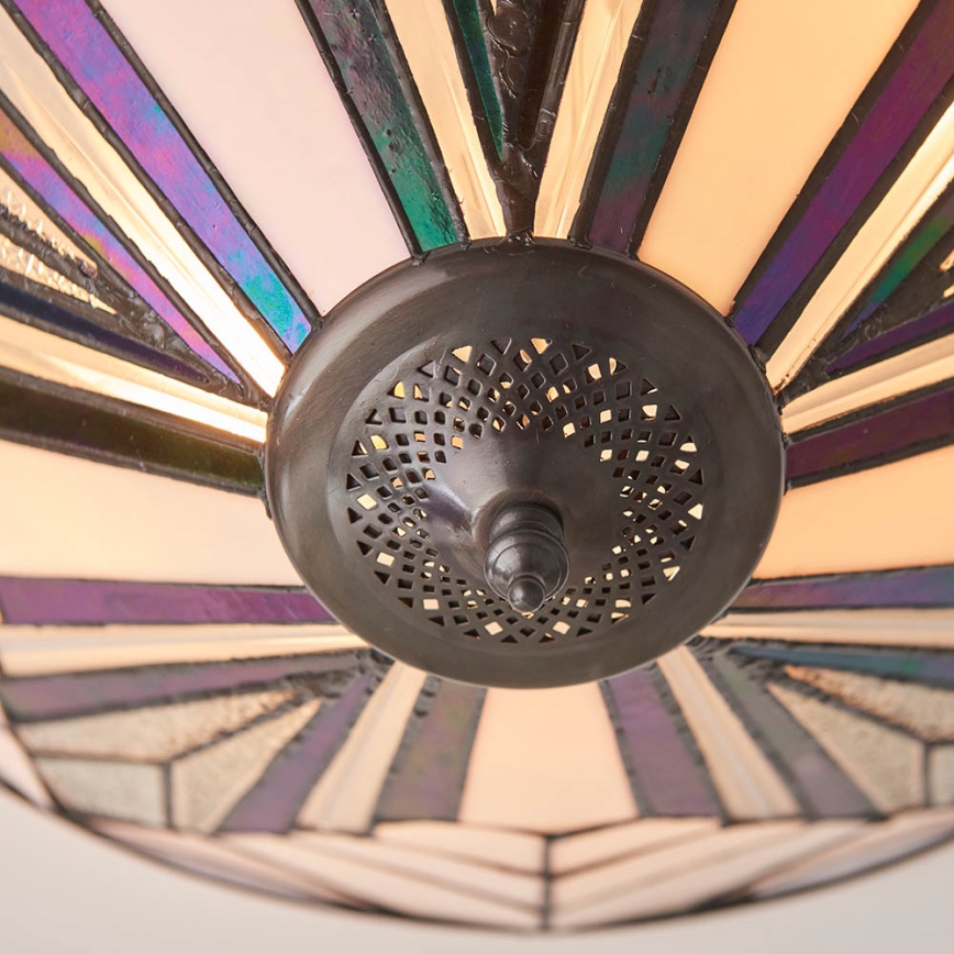 Endon 63935 - Tiffany ASTORIA griestu lampa, 2x E27/60W/230V, Ø 48 cm