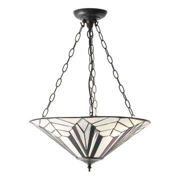 Endon 63936 - Lustra ar ķēdi Tiffany ASTORIA 3xE27/60W/230V, Ø 48 cm