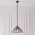 Endon 63937 - Pakaramā lustra ar ķēdi Tiffany ASTORIA 1xE27/60W/230V Ø 40 cm