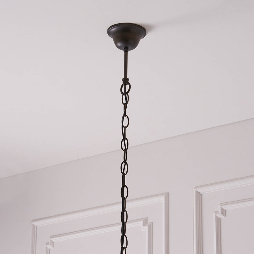 Endon 63937 - Pakaramā lustra ar ķēdi Tiffany ASTORIA 1xE27/60W/230V Ø 40 cm