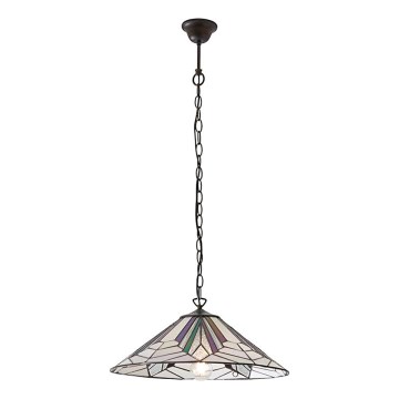 Endon 63938 - Pakaramā lustra uz ķēdes Tiffany ASTORIA 1xE27/60W/230V Ø 48 cm