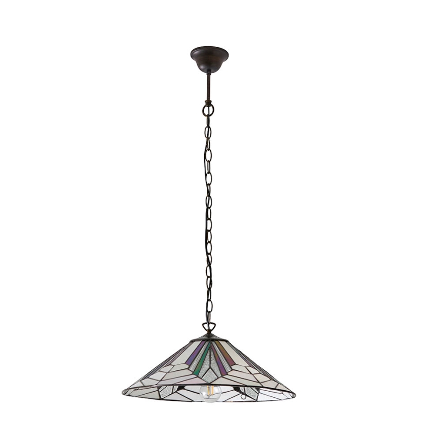 Endon 63938 - Pakaramā lustra uz ķēdes Tiffany ASTORIA 1xE27/60W/230V Ø 48 cm
