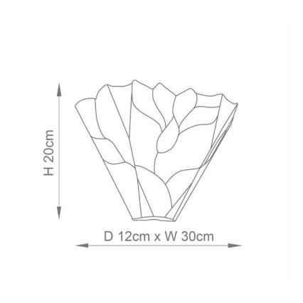 Endon 63964 - Sienas gaismeklis Tiffany BOTANICA 1xE14/40W/230V